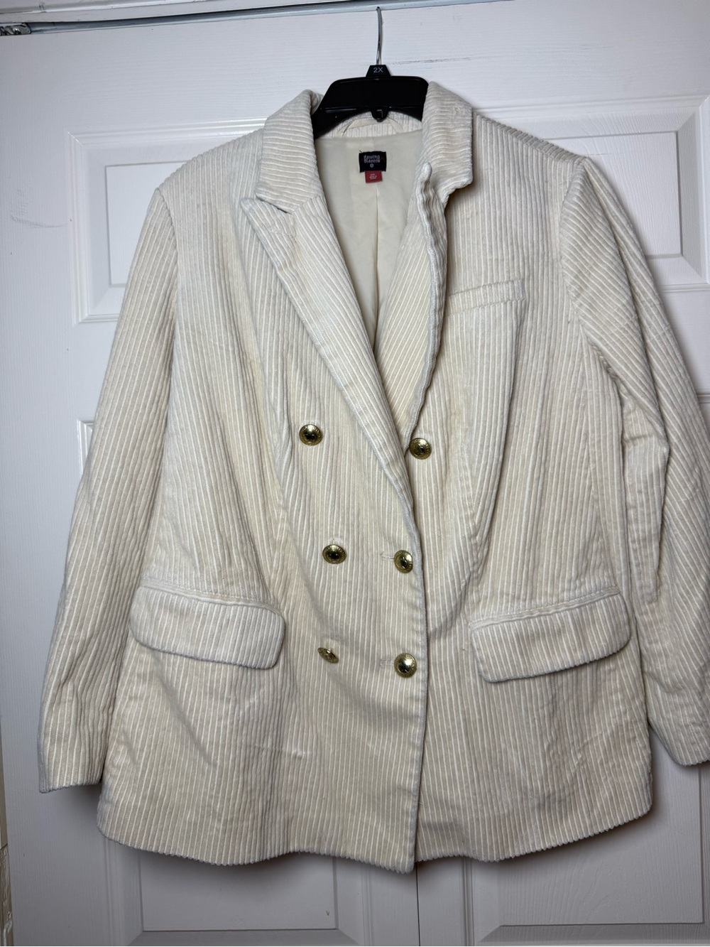 Rowing Blazers x Target women's cream corduroy double-breasted blazer